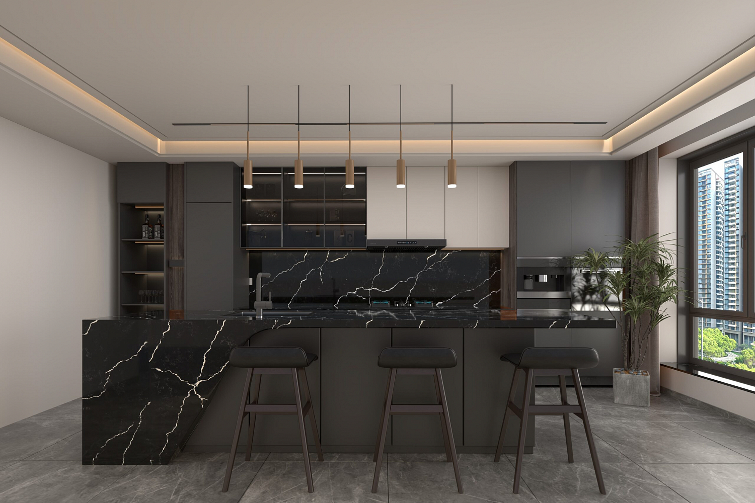 WSP Stone 9044 Космос Кварцевый агломерат