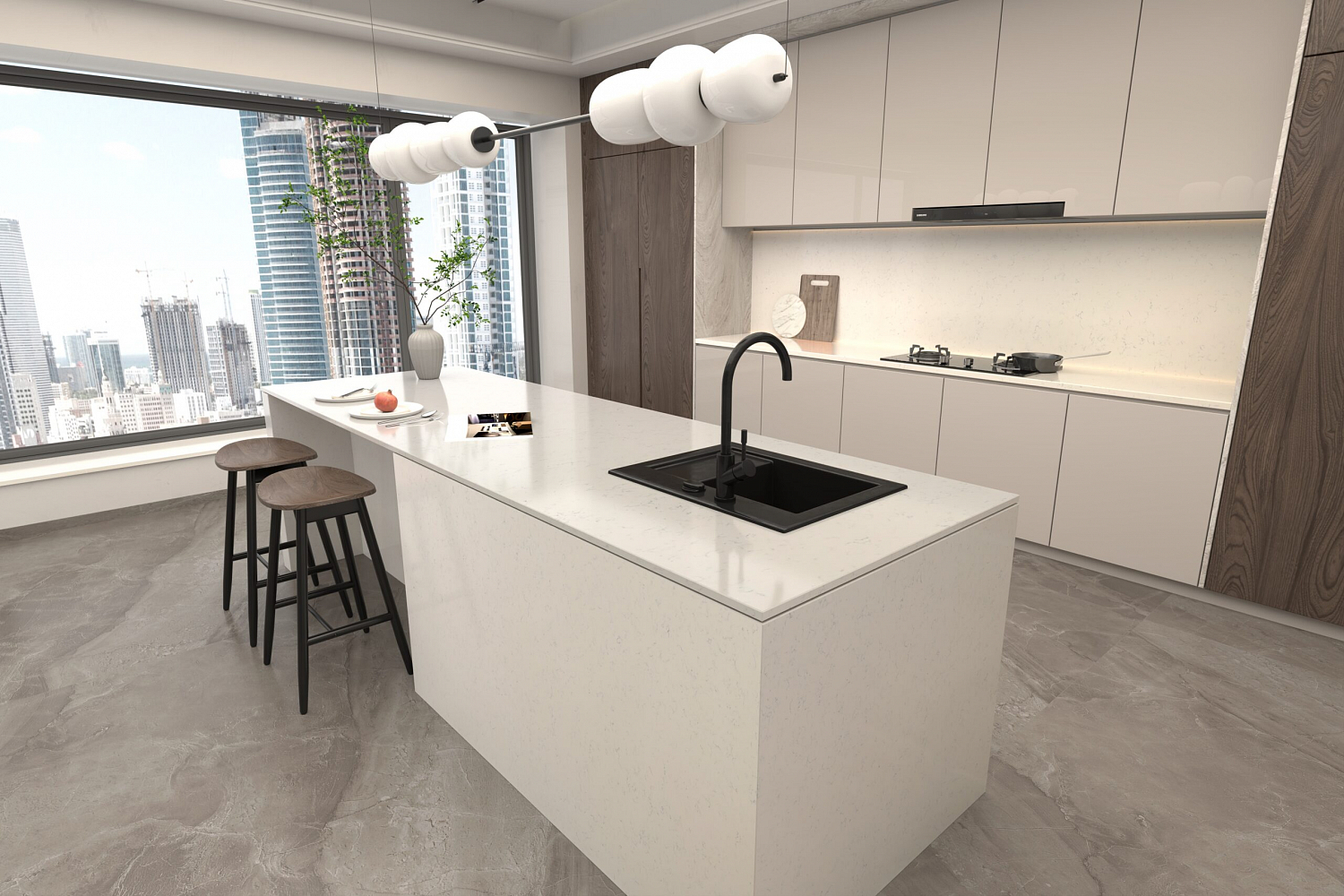 WSP Stone 7023 Облако Кварцевый агломерат