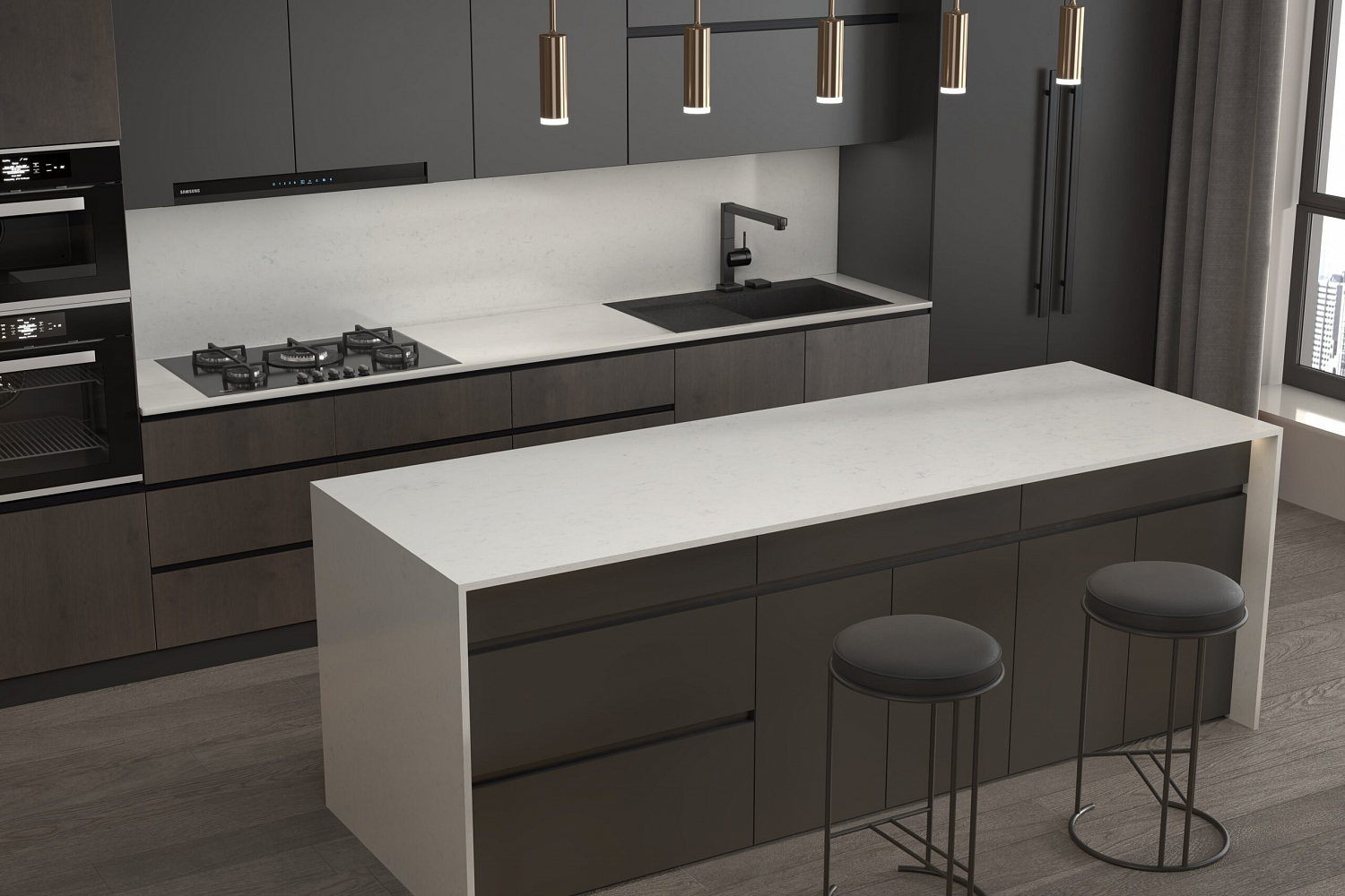 WSP Stone 7039 Карарра Лазурь Кварцевый агломерат